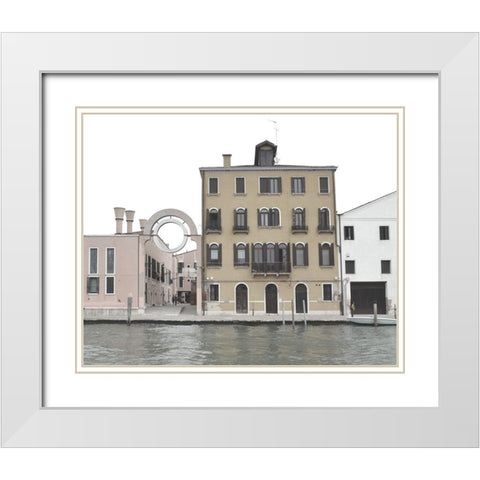 Venetian Facade Photos VII White Modern Wood Framed Art Print with Double Matting by Chandler, Sharon