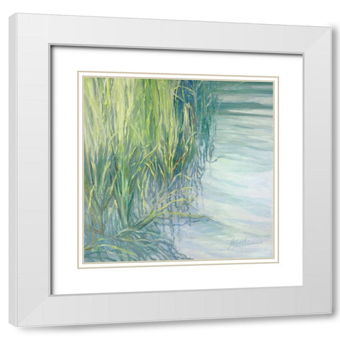 Sweetgrass White Modern Wood Framed Art Print with Double Matting by Wilkins, Suzanne
