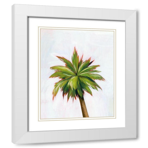 Palm Glow I White Modern Wood Framed Art Print with Double Matting by Popp, Grace