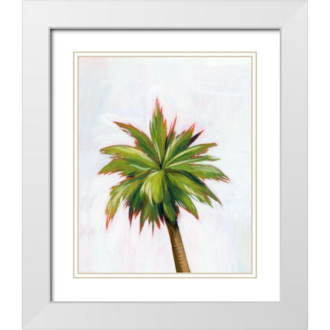 Palm Glow I White Modern Wood Framed Art Print with Double Matting by Popp, Grace