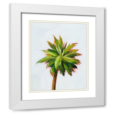 Palm Glow II White Modern Wood Framed Art Print with Double Matting by Popp, Grace