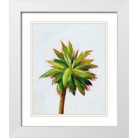 Palm Glow II White Modern Wood Framed Art Print with Double Matting by Popp, Grace