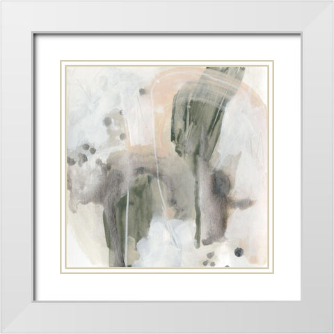 Fissure I White Modern Wood Framed Art Print with Double Matting by Vess, June Erica