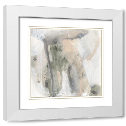 Fissure II White Modern Wood Framed Art Print with Double Matting by Vess, June Erica