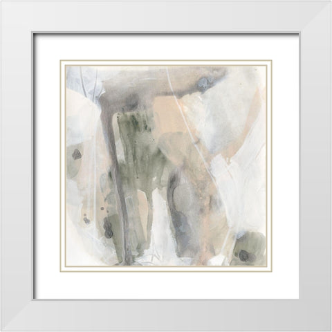 Fissure II White Modern Wood Framed Art Print with Double Matting by Vess, June Erica