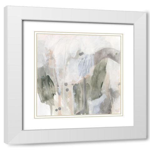 Fissure III White Modern Wood Framed Art Print with Double Matting by Vess, June Erica
