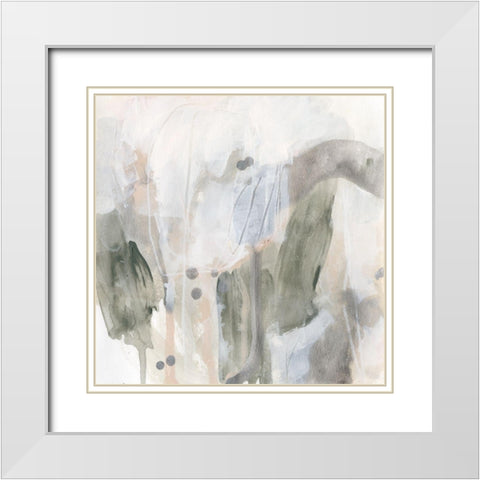 Fissure III White Modern Wood Framed Art Print with Double Matting by Vess, June Erica
