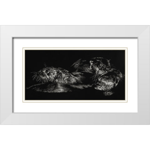 Fluid Dynamics White Modern Wood Framed Art Print with Double Matting by Chapman, Julie T.