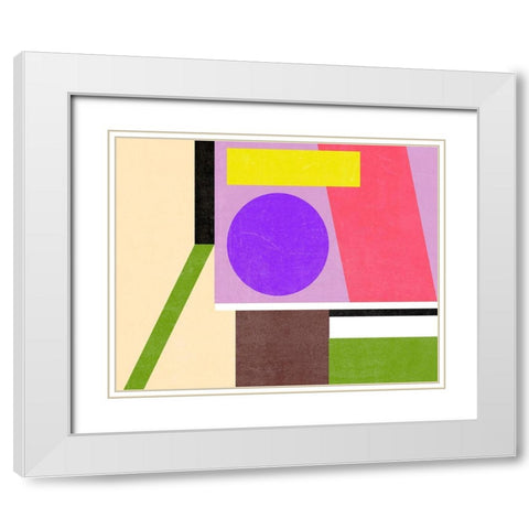 Color Composition II White Modern Wood Framed Art Print with Double Matting by Wang, Melissa