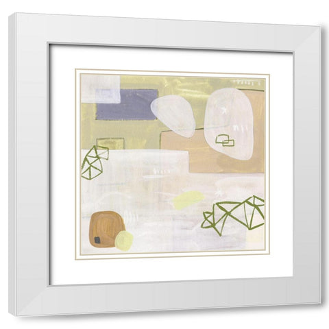 Exit Space I White Modern Wood Framed Art Print with Double Matting by Wang, Melissa