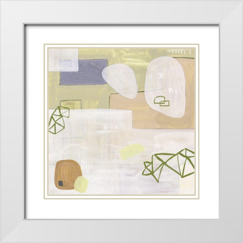 Exit Space I White Modern Wood Framed Art Print with Double Matting by Wang, Melissa