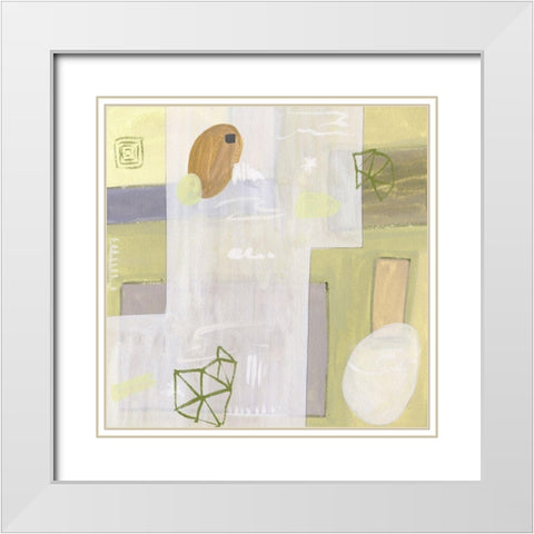 Exit Space II White Modern Wood Framed Art Print with Double Matting by Wang, Melissa
