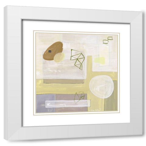Exit Space III White Modern Wood Framed Art Print with Double Matting by Wang, Melissa