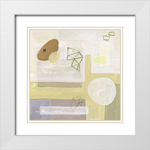 Exit Space III White Modern Wood Framed Art Print with Double Matting by Wang, Melissa