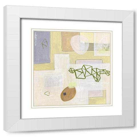 Exit Space V White Modern Wood Framed Art Print with Double Matting by Wang, Melissa