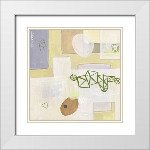 Exit Space V White Modern Wood Framed Art Print with Double Matting by Wang, Melissa