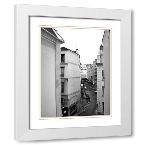 Parisian Stroll II White Modern Wood Framed Art Print with Double Matting by Chandler, Sharon
