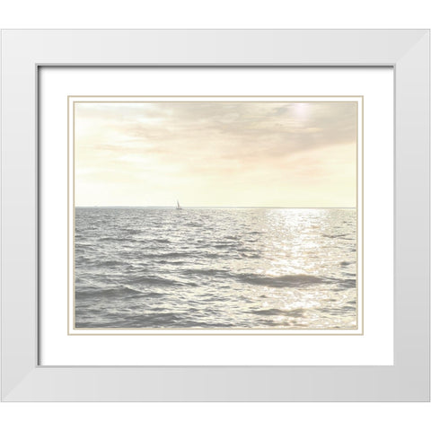 Uncharted I White Modern Wood Framed Art Print with Double Matting by Chandler, Sharon