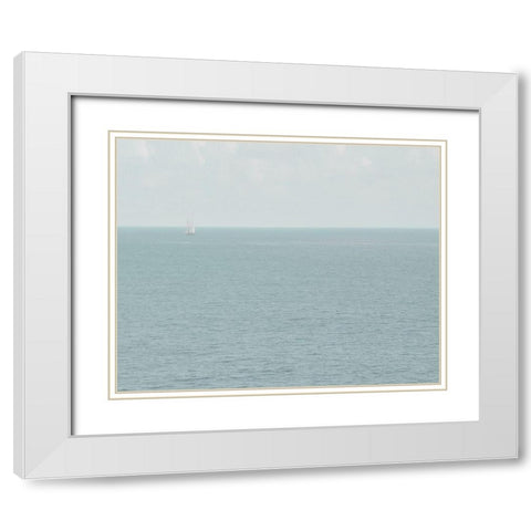 Uncharted III White Modern Wood Framed Art Print with Double Matting by Chandler, Sharon