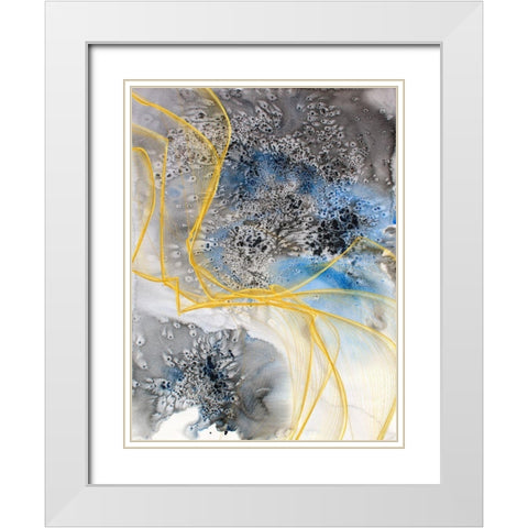 Coastal Watercolor Abstract I White Modern Wood Framed Art Print with Double Matting by Orlov, Irena
