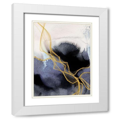 Coastal Watercolor Abstract II White Modern Wood Framed Art Print with Double Matting by Orlov, Irena