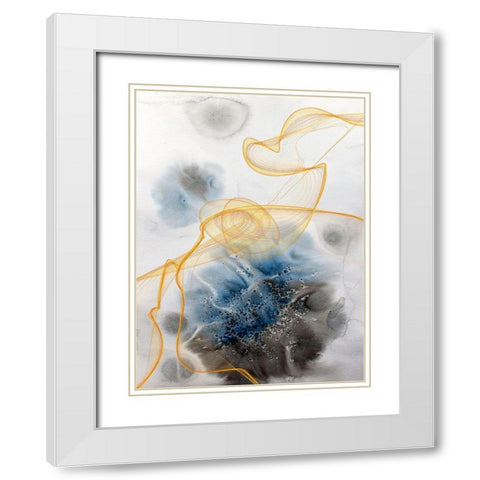 Coastal Watercolor Abstract III White Modern Wood Framed Art Print with Double Matting by Orlov, Irena