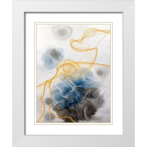 Coastal Watercolor Abstract III White Modern Wood Framed Art Print with Double Matting by Orlov, Irena