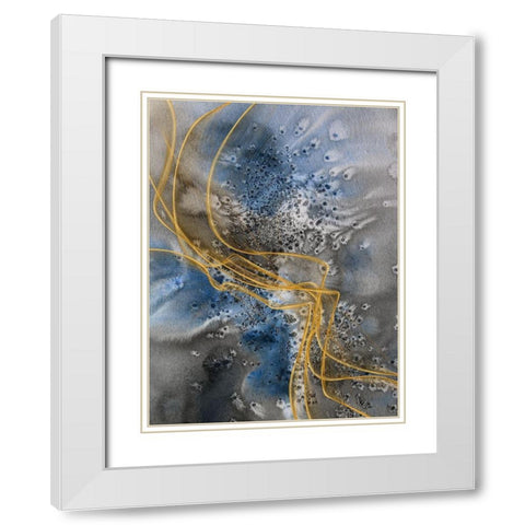 Coastal Watercolor Abstract V White Modern Wood Framed Art Print with Double Matting by Orlov, Irena