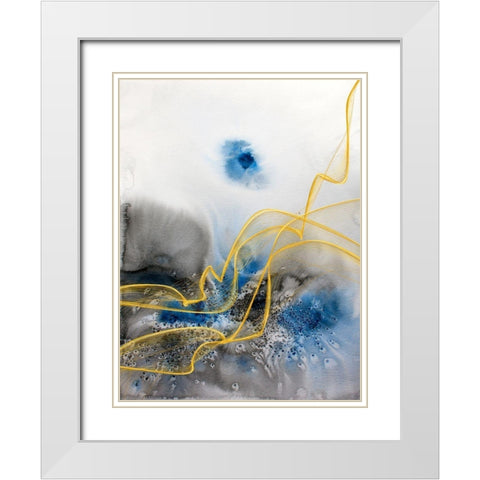 Coastal Watercolor Abstract VIII White Modern Wood Framed Art Print with Double Matting by Orlov, Irena