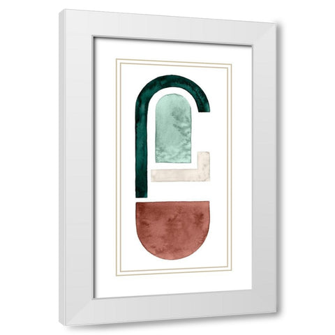 Strata Shift I White Modern Wood Framed Art Print with Double Matting by Popp, Grace