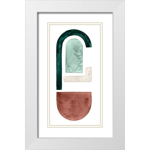 Strata Shift I White Modern Wood Framed Art Print with Double Matting by Popp, Grace