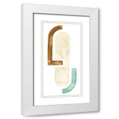 Strata Shift II White Modern Wood Framed Art Print with Double Matting by Popp, Grace