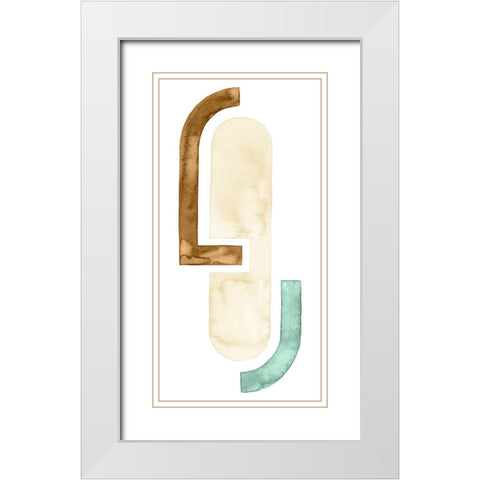 Strata Shift II White Modern Wood Framed Art Print with Double Matting by Popp, Grace