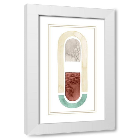 Strata Shift III White Modern Wood Framed Art Print with Double Matting by Popp, Grace