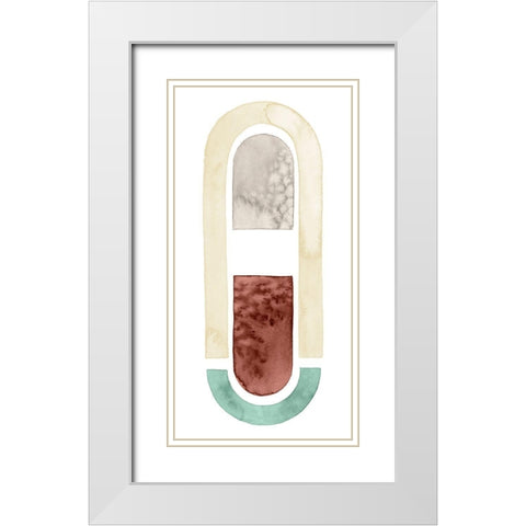 Strata Shift III White Modern Wood Framed Art Print with Double Matting by Popp, Grace