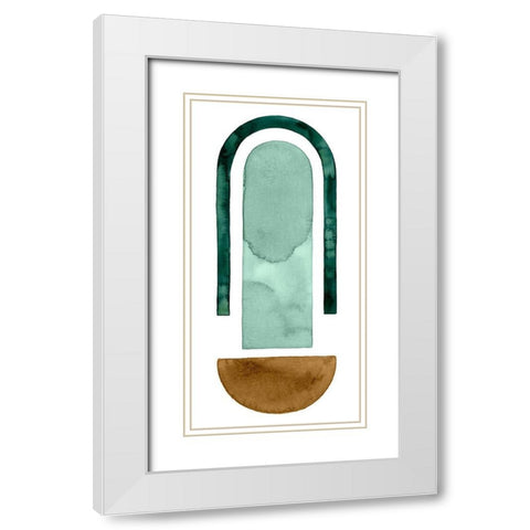 Strata Shift IV White Modern Wood Framed Art Print with Double Matting by Popp, Grace