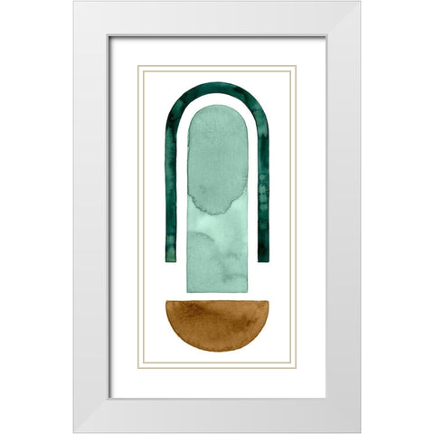 Strata Shift IV White Modern Wood Framed Art Print with Double Matting by Popp, Grace