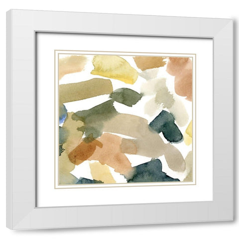 Watercolor Palette III White Modern Wood Framed Art Print with Double Matting by Caroline, Emma