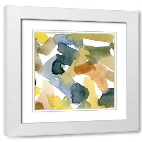 Watercolor Palette IV White Modern Wood Framed Art Print with Double Matting by Caroline, Emma