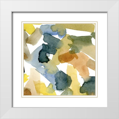 Watercolor Palette IV White Modern Wood Framed Art Print with Double Matting by Caroline, Emma