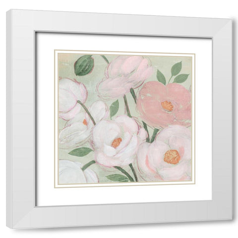 Flora Sketch I White Modern Wood Framed Art Print with Double Matting by Popp, Grace