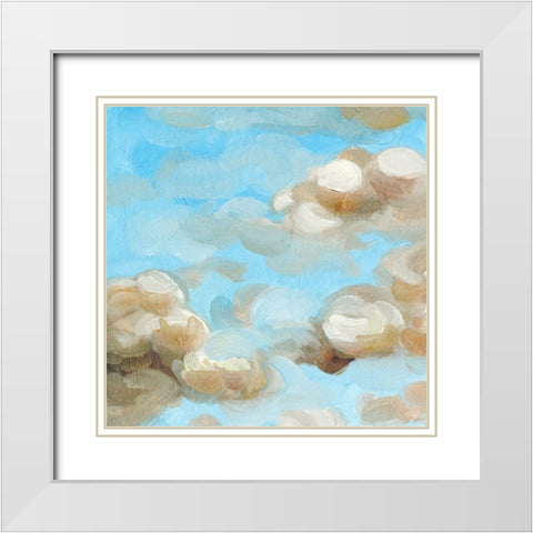 Floating Clouds I White Modern Wood Framed Art Print with Double Matting by Wang, Melissa
