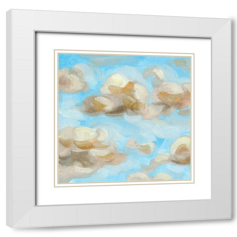 Floating Clouds II White Modern Wood Framed Art Print with Double Matting by Wang, Melissa