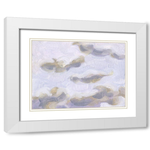 Violet Sky I White Modern Wood Framed Art Print with Double Matting by Wang, Melissa