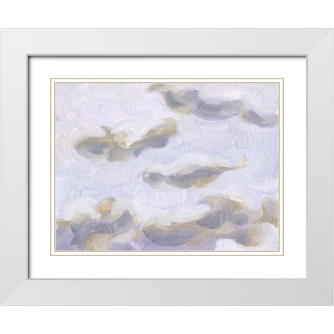 Violet Sky I White Modern Wood Framed Art Print with Double Matting by Wang, Melissa