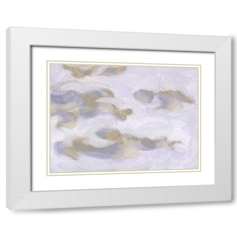 Violet Sky II White Modern Wood Framed Art Print with Double Matting by Wang, Melissa