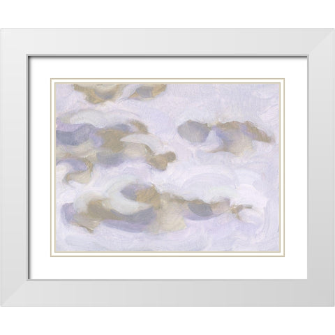 Violet Sky II White Modern Wood Framed Art Print with Double Matting by Wang, Melissa