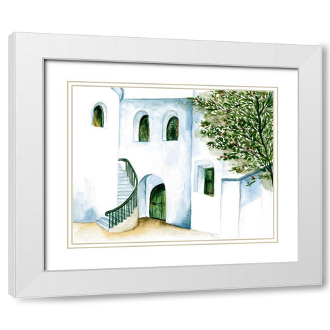 Sunny Afternoon II White Modern Wood Framed Art Print with Double Matting by Wang, Melissa