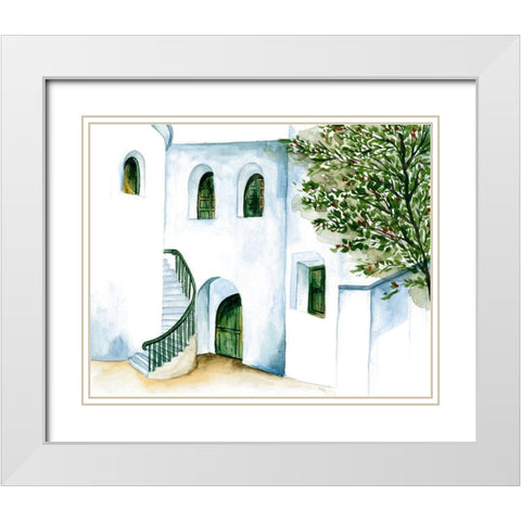 Sunny Afternoon II White Modern Wood Framed Art Print with Double Matting by Wang, Melissa