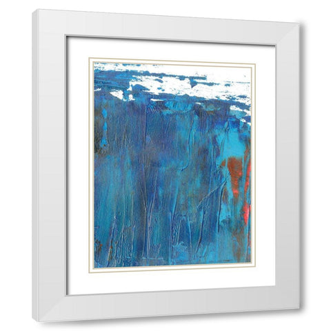 Windy Seas I White Modern Wood Framed Art Print with Double Matting by Wang, Melissa